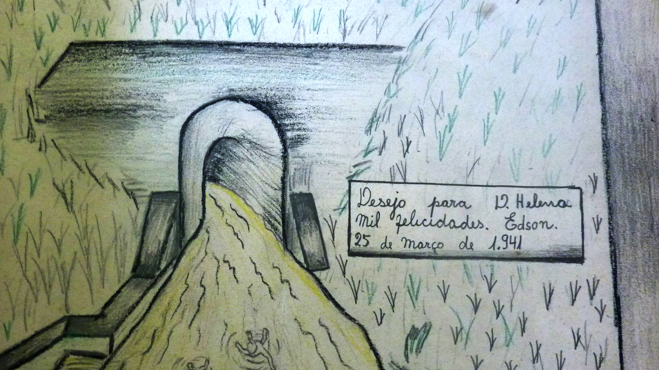 Desenho Feito por Aluno da Fazenda do Rosário, 1941. Fonte: Memorial Helena Antipoff.