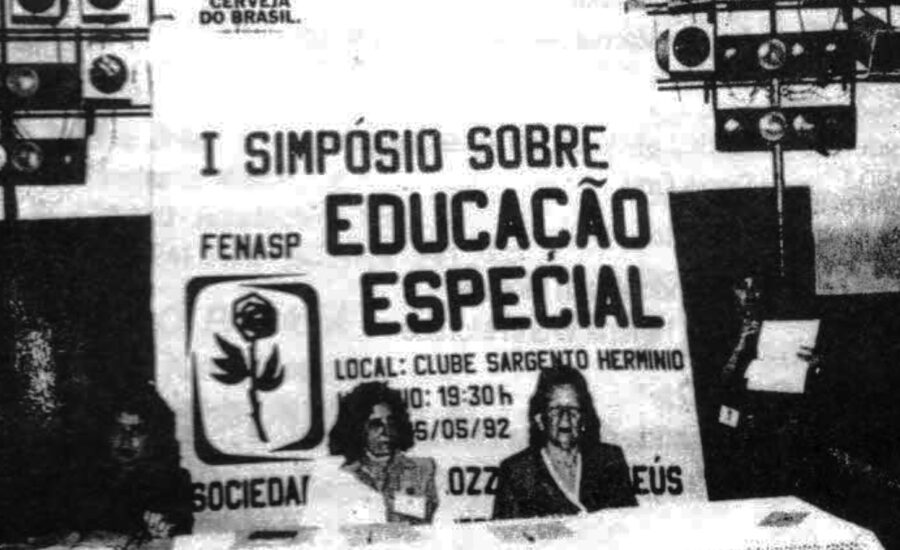 I Simpósio Sobre Educação Especial, FENASP, 1992. Fonte: Revista Pestalozzi, 1992.