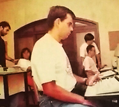 Alunos na Aula de Informática, 1998. Fonte: Estado de Minas, 1998.